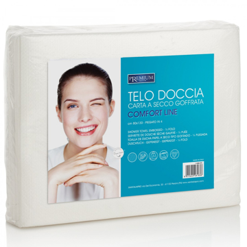 Visualizza i dettagli per Telo Doccia in Carta a Secco 80X130cm 20pz Immagine di Telo Doccia in Carta a Secco 80X130cm 20pz