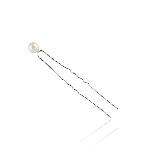 Immagine di Forcina Rodiata con Perla Naturale 9.5mm