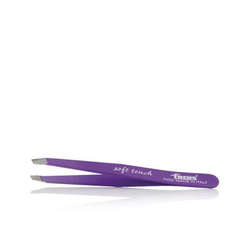 Immagine di Pinzetta Obliqua Focus Soft Touch - Viola