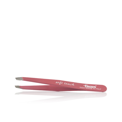 Immagine di Pinzetta Obliqua Focus Soft Touch - Rosa
